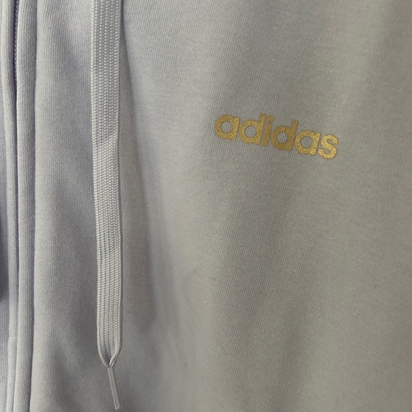 Women’s Adidas Full Zip Hoodie Sweatshirt Gold purple Large - Picture 3 of 11
